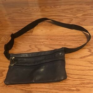 Maple Leather Co Women’s Bronze Fanny Pack with Two Zipper Compartments